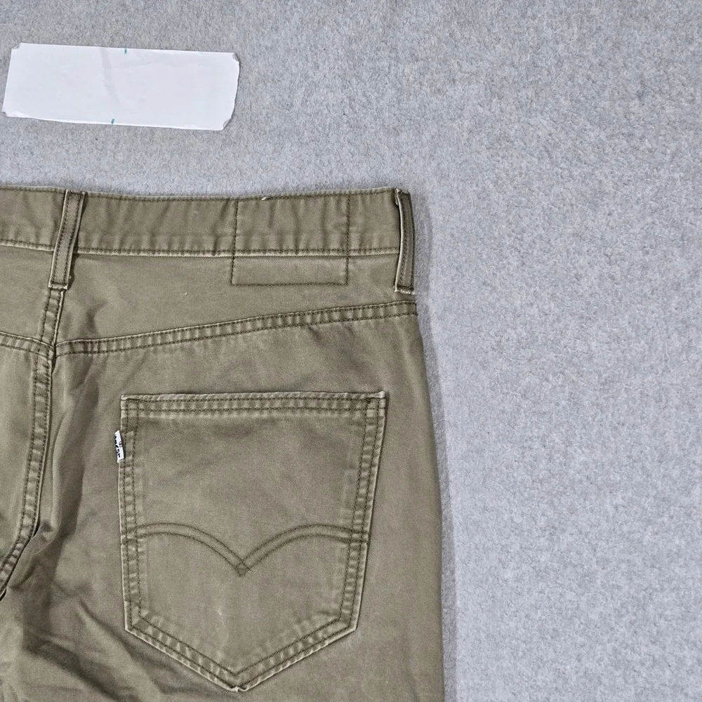 Levi's 511 Men Pants 34X30 Olive Green Slim Chino Twill 28